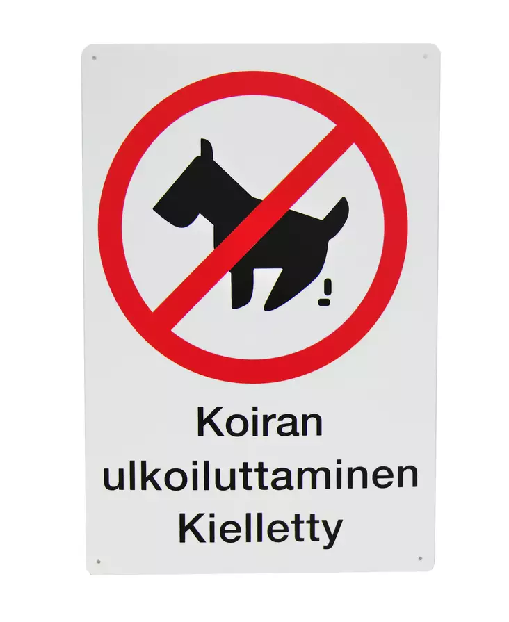 SafeMate Varoitusmerkki koirien ulkoiluttaminen kielletty, 20 x 30 cm - Ohjekyltit - 0004042 - 1