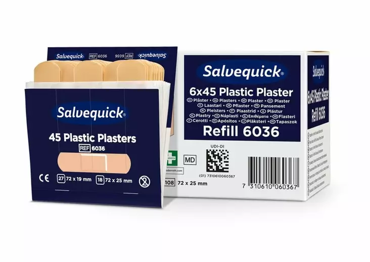Salvequick muovilaastari 6x45kpl - Ensiaputarvikkeet - 0014312 - 1