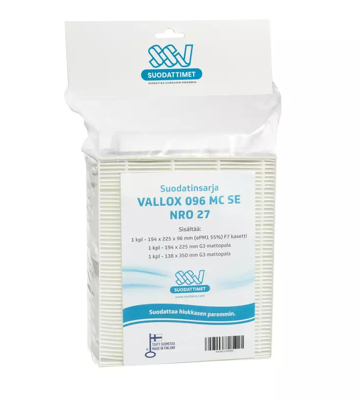 SSV Vallox 096 MC 096 SE NRO 27 Ilmanvaihtokoneen suodatin - Ilmanvaihtokoneen suodattimet - 0002722 - 1