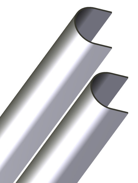 Suojakouru teräs 25mm 2,5m - Johtokourut ja suojaputket - 0007522 - 1