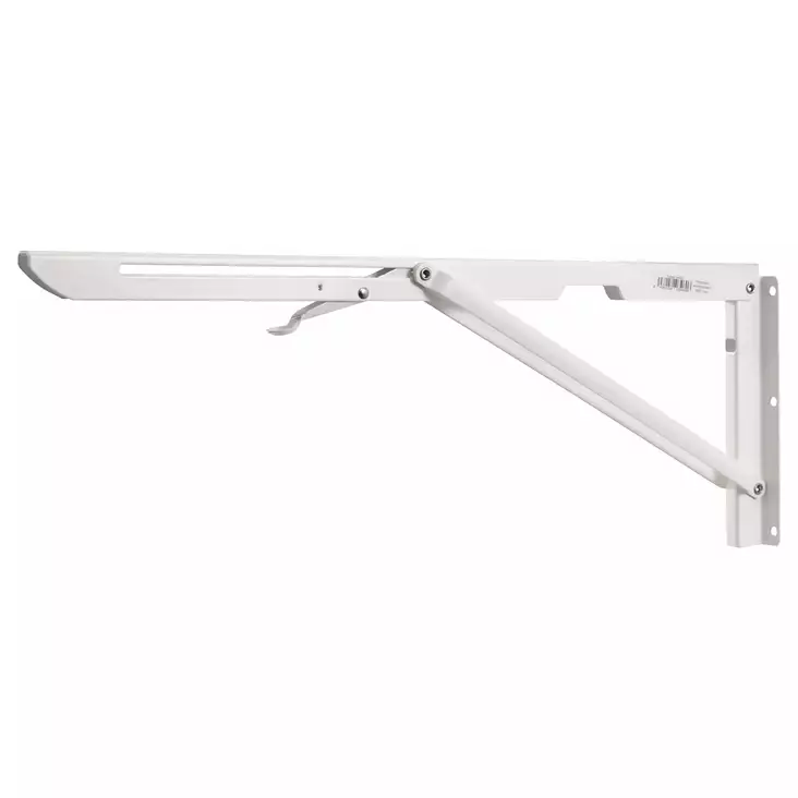Taitettava seinäkannatin 500mm Valkoinen - Metalliset hyllynkannattimet - 0020282 - 1