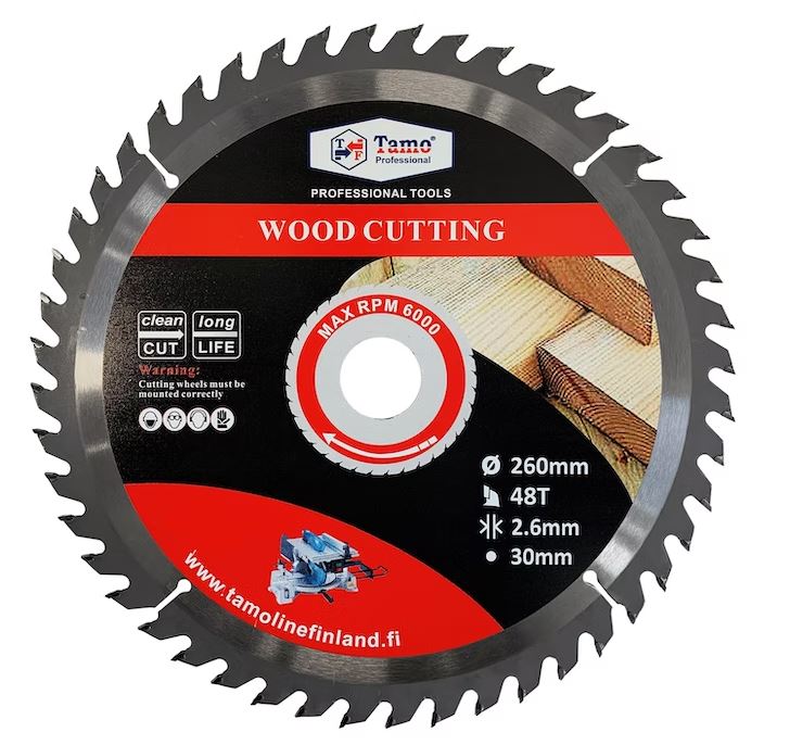 Tamo pyörösahanterä 260x48Tx30mm - Pyörösahanterät sirkkeliin - 0002772 - 3