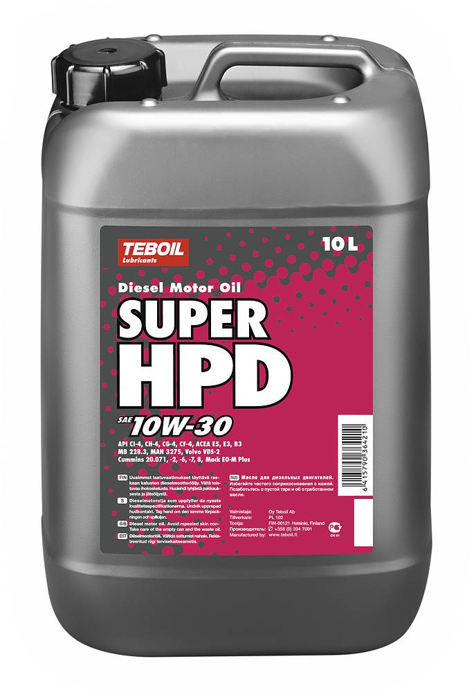 Teboil Super HPD 10w-30 10L - Moottoriöljyt - 0018022 - 1