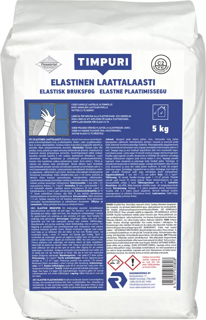 Timpuri Elastinen Laattalaasti 5kg - Laastit  ja tasoitteet - 0008812 - 1