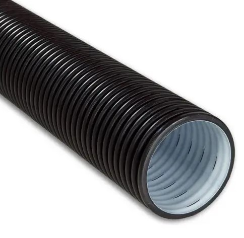 Tuplasalaojaputki 110mm x 2m SN8 ilman jatkoholkkia - Salaoja ja sadevesitarvikkeet - 0015802 - 1