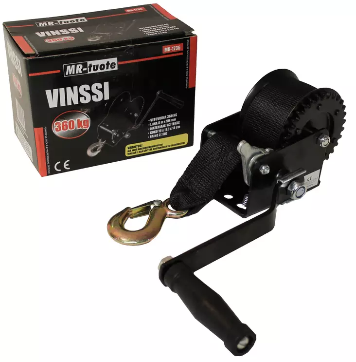 Vinssi liinalla 50mm x 8m, 360kg - Vinssit - 0006632 - 1