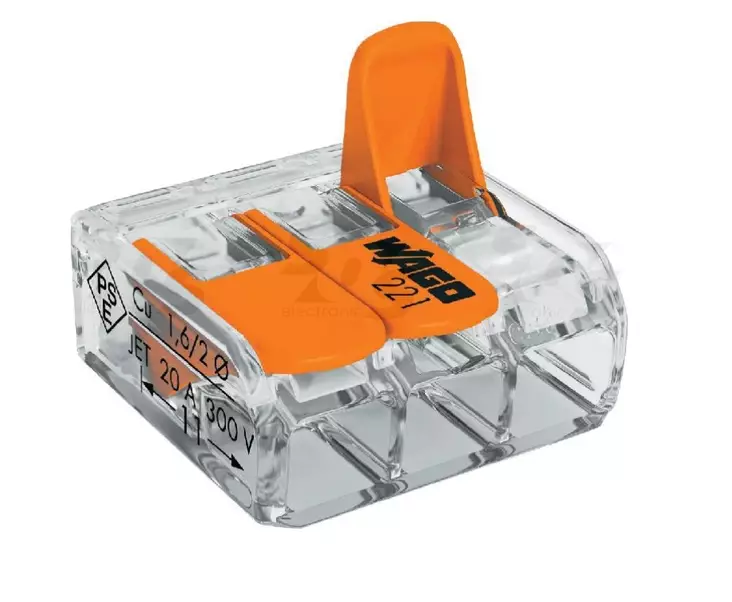 Wago vipurasialiitin 3-Nap 0,14-4mm² liitin 50kpl - Liittimet ja tarvikkeet - 0007542 - 1