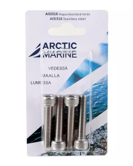 Arctic Marine Kuusiokoloruuvi M8x40mm, 4kpl - RST pultit ja mutterit - 0004413 - 1