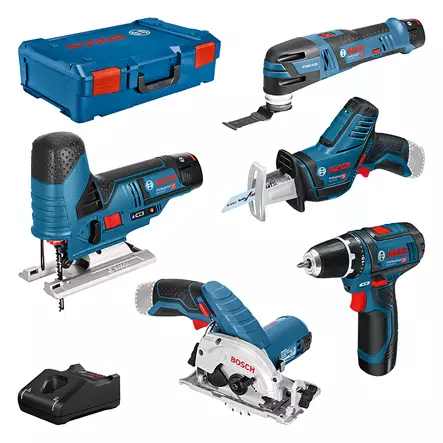 Bosch Akkukonesarja 12V 5 konetta 3x3Ah - Akkukonepaketit - 0015393 - 1