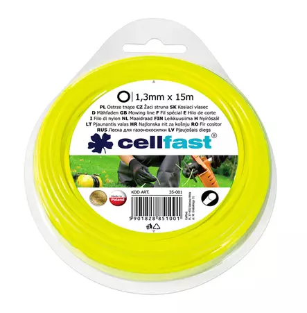 Cellfast Standard Siima pyöreä 1,3 mmx15m - Trimmerin siimat ja tarvikkeet - 0010433 - 1