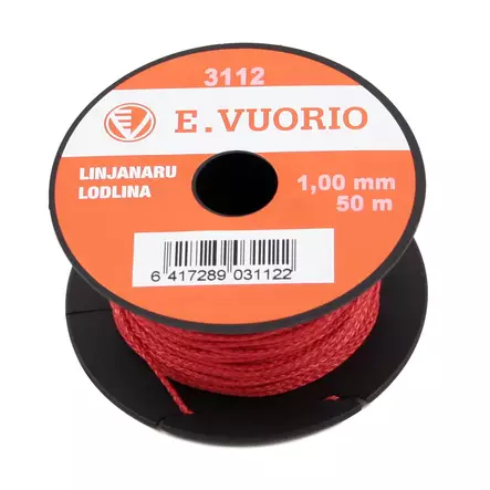 E.Vuorio Linjanaru punainen 1,0mm x 50m - Muuraus- ja laatoitustyökalut - 0021303 - 1