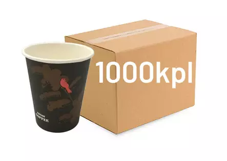 Fresh Coffee kartonkikahvikuppi 250ml 50kpl x 20, ruskea LAATIKKO - Kertakäyttöastiat - 0015093 - 1