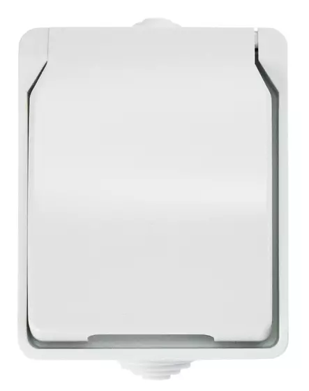 Harju Lumi pintapistorasia 1-os IP44 - Pinta-asennus rasiat ja kytkimet - 0009913 - 1