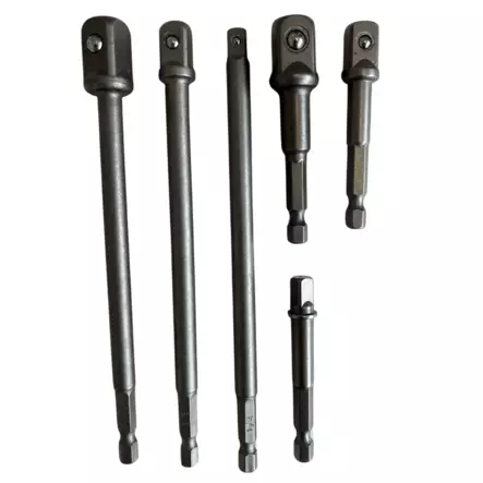 Jatkovarsisarja hylsyille porakoneeseen 6 kpl - Porakonehylsyt ja hylsypitimet - 0018383 - 2