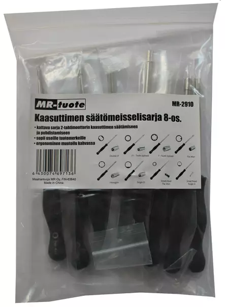 Kaasuttimen säätömeisselisarja 8-os. - Ruohonleikkurin terät ja tarvikkeet - 0020423 - 2