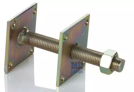 Säätöjalka M20x150 80x80x5mm - Ruuvipaalut ja teräsjalat - 0012353 - 2