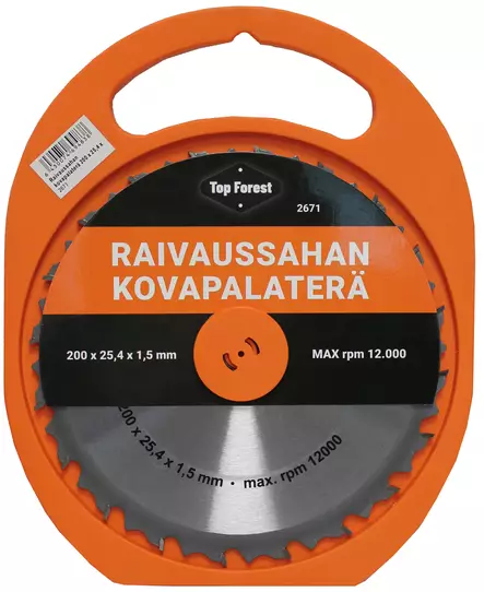 Raivaussahan kovapalaterä 200 x 25,4 x 1,5 mm - Raivaussahanterät ja tarvikkeet - 0018743 - 2