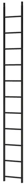 Tikasrunko 3,3m, 7-ask., RR33 Musta - Seinätikkaat ja palotikkaat - 0020653 - 1