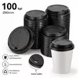 Kansi Musta Kahvikuppiin 250ml, Ø80mm 100kpl - Kertakäyttöastiat - 0021953 - 2
