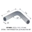 Letkumutka 90° EPDM Ø 22 x 115/115 mm - Letkut kemiallisille aineille - 0012763 - 1