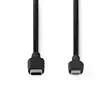 Nedis USB kaapeli 2.0 Apple Lightning-USB Type-C uros 2.00m musta - Puhelintarvikkeet - 0007103 - 1