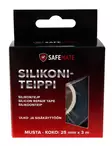SafeMate Silikoniteippi 25mm x 3m musta vulkanoituva vedenkestävä - Asennusteipit - 0017603 - 1