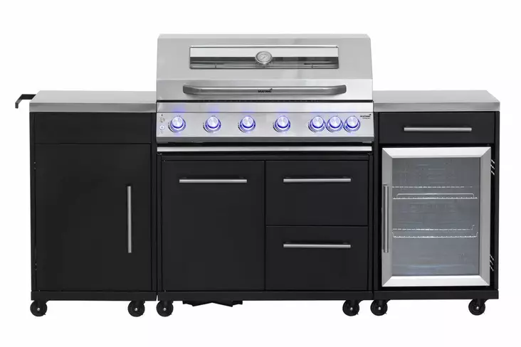 Mustang Kaasugrilli Topaz 6+1 kesäkeittiö jääkaapilla - Grillaus - 0021033 - 1