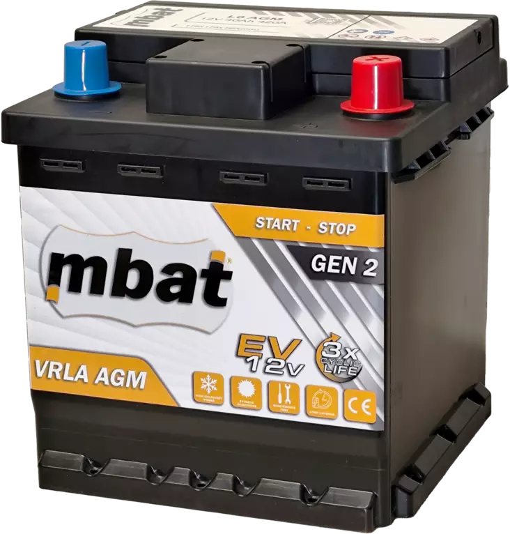 AGM Start-Stop 40Ah/420A 175x175x190/B13/-+ - Käynnistysakut - 0021593 - 1