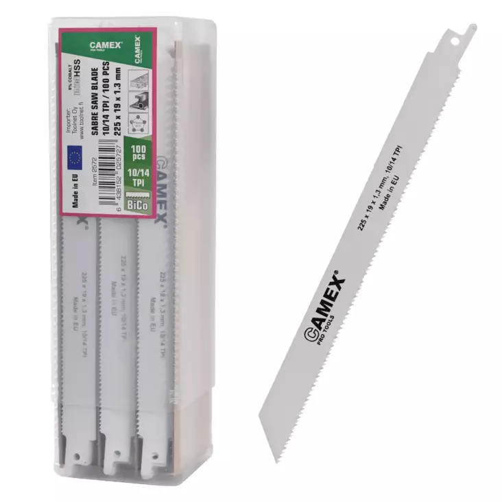 Camex Puukkosahanterä 225x19x1.3mm 100kpl - Puukkosahanterät puu/metalli - 0020463 - 1