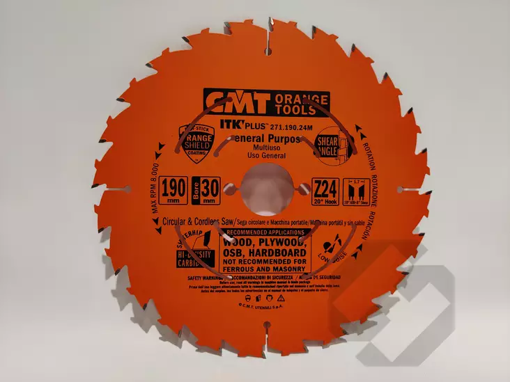 CMT Pyörösahanterä 190x24Tx30mm Ohutterä - Pyörösahanterät sirkkeliin - 0000043 - 1