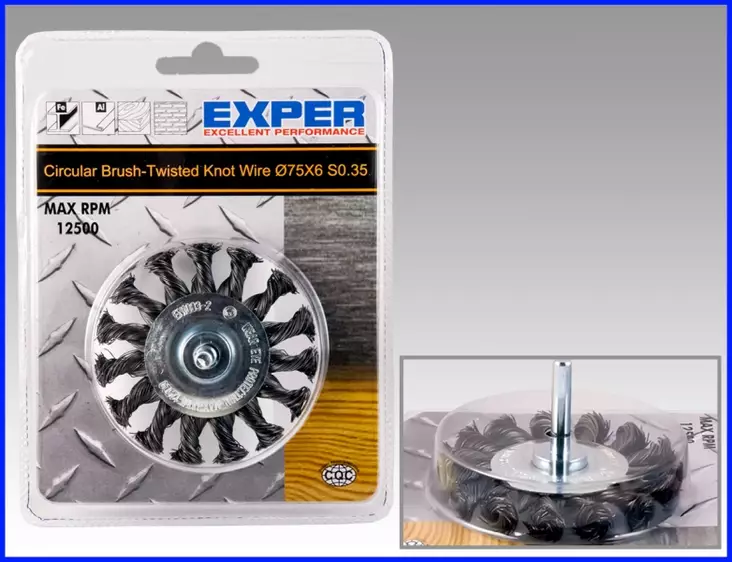 Exper Lautasharja 75x6mm - Koneteräsharjat - 0003693 - 1