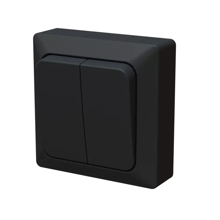 Harju Hiili pintakytkin 5 musta - Pinta-asennus rasiat ja kytkimet - 0009893 - 1