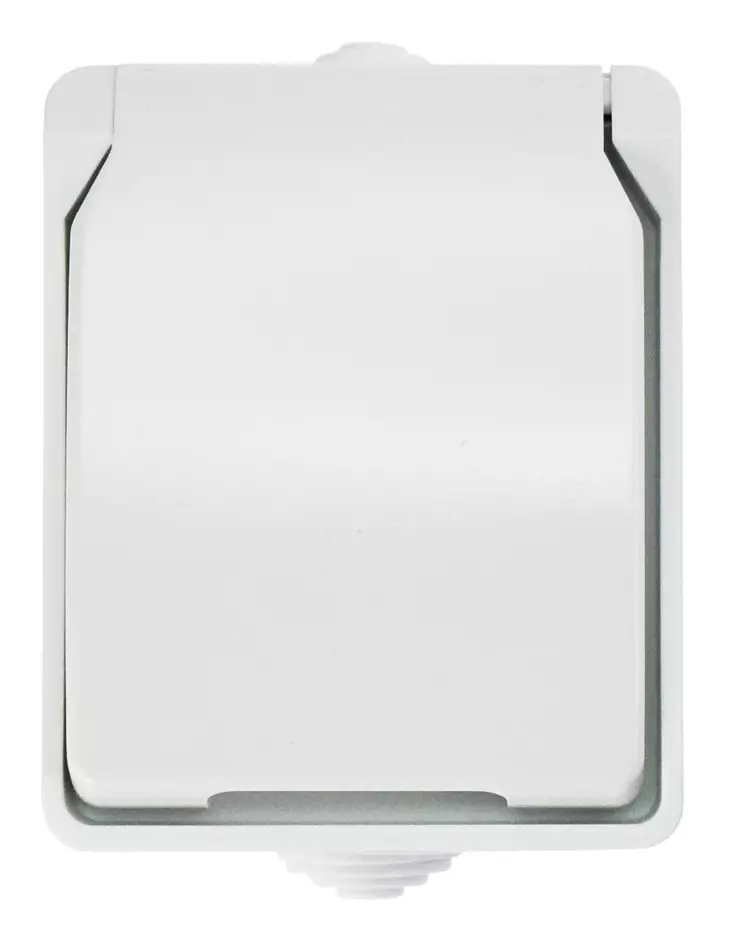 Harju Lumi pintapistorasia 1-os IP44 - Pinta-asennus rasiat ja kytkimet - 0009913 - 1