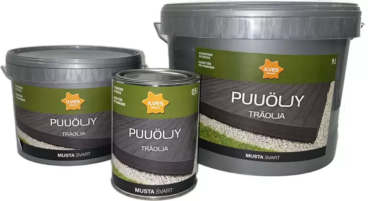 Ilves Puuöljy V musta 0,9L - Puuöljyt ja puunsuoja-aineet - 0007283 - 1