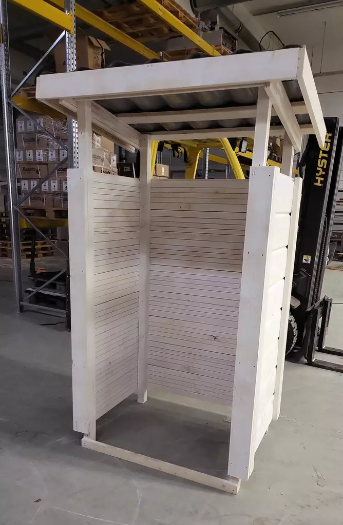 Jätekatos 240l astialle, hirsipaneeli - Jäteastiat - 0019343 - 1