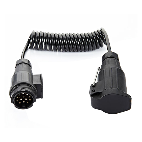 Jatkojohto 2,7m 13-nap uros/naaras spiraali - Pv- pistokkeet ja johdot - 0008623 - 1