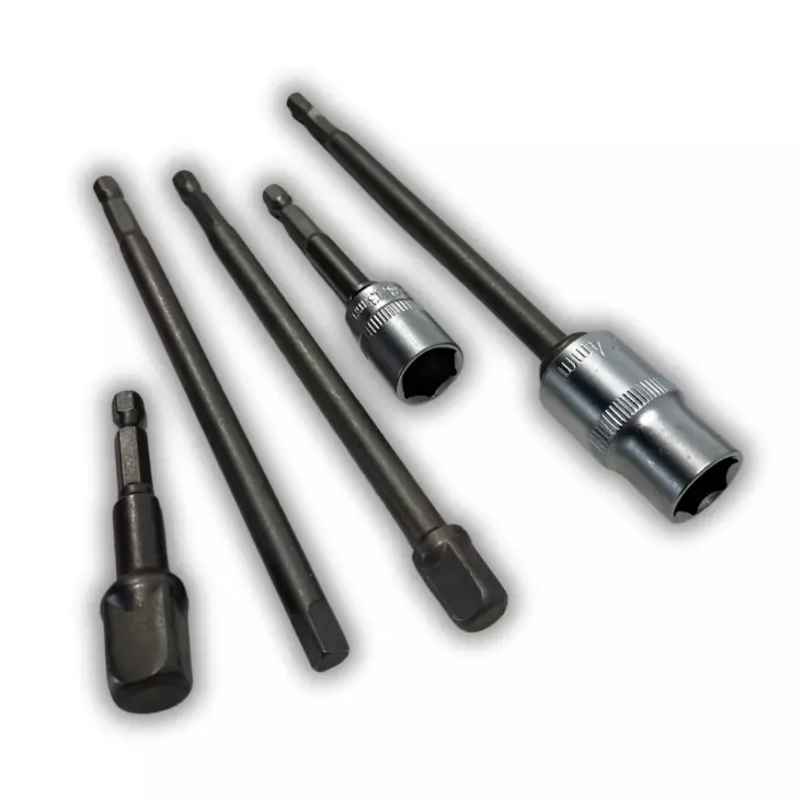 Jatkovarsisarja hylsyille porakoneeseen 6 kpl - Porakonehylsyt ja hylsypitimet - 0018383 - 1