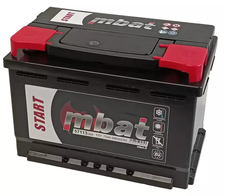 Käynnistysakku/75Ah/680A 276x175x175/B3/-+ - Käynnistysakut - 0014223 - 1