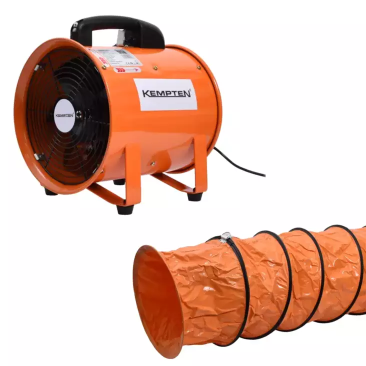 Kempten alipaineimuri 200w 45m3/min ja putki 250mmx5m - Kanava-ja poistoilmapuhaltimet - 0019383 - 1