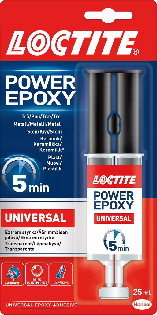 Loctite Power Epoxy kaksoisruisku 25 ml - Yleisliimat - 0001503 - 1