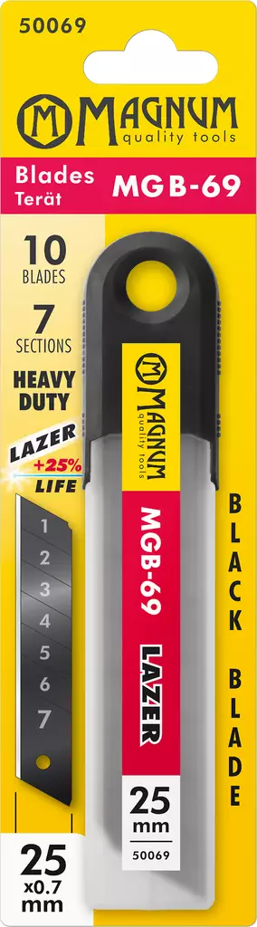 Magnum Katkoterät Lazer 10kpl MGB-69 25mm - Mattopuukon varaterät - 0000993 - 1