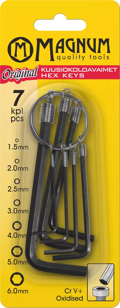Magnum Kuusiokoloavainsarja 1,5-6mm - Kuusiokoloavaimet - 0001093 - 1