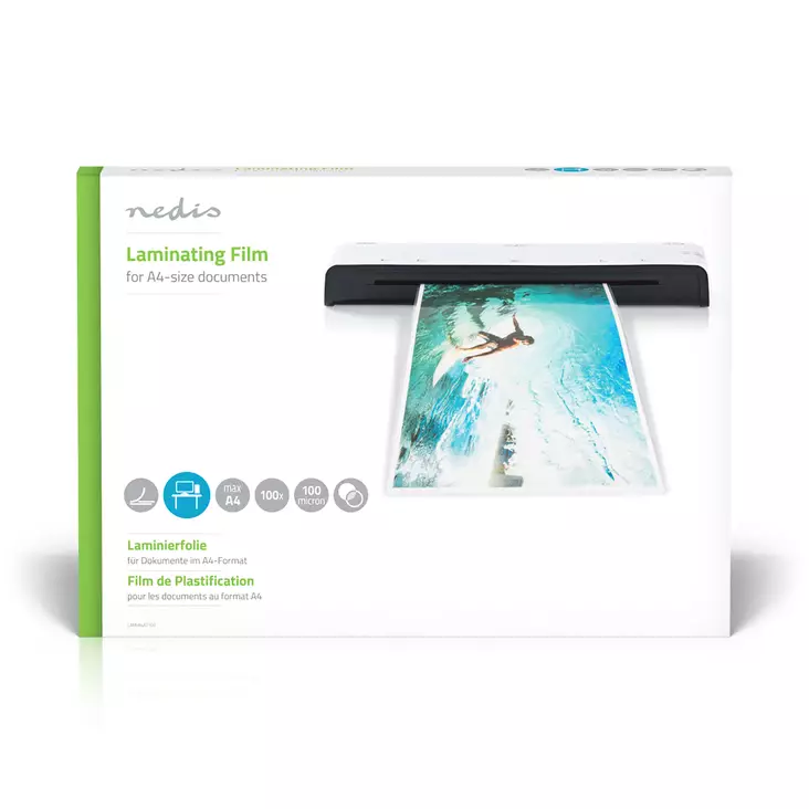 Nedis Laminointifilmi A4 100kpl - Laminointikoneet ja -taskut - 0007153 - 1