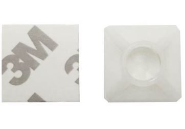 Nippusidekiinnike 19x19 mm 3M, 25 kpl, valkoinen - Nippusiteet ja kiinnikkeet - 0006593 - 1