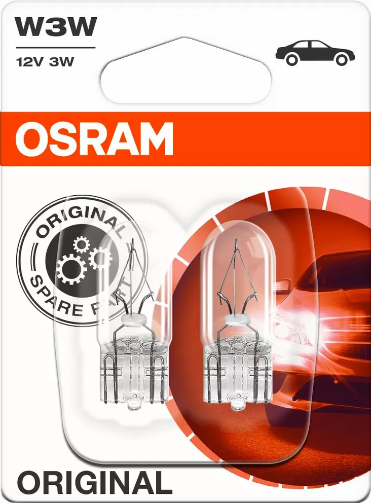 Osram Original 12V W3W pienoispolttimo 3W (pari) - Autopolttimot - 0008173 - 1