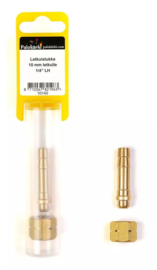 Palokärki Letkuistukka 10mm letkulle 1/4" LH - Nestekaasutarvikkeet - 0020133 - 1