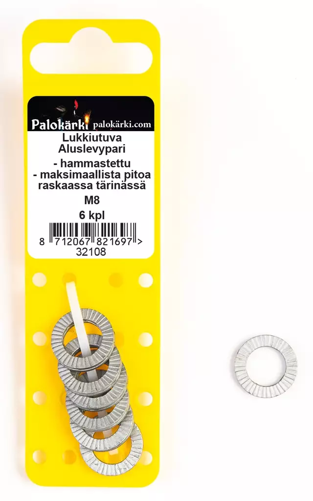 Palokärki Lukkiutuva Aluslevypari M8 6kpl - Aluslevyt ja korilaatat - 0020633 - 1