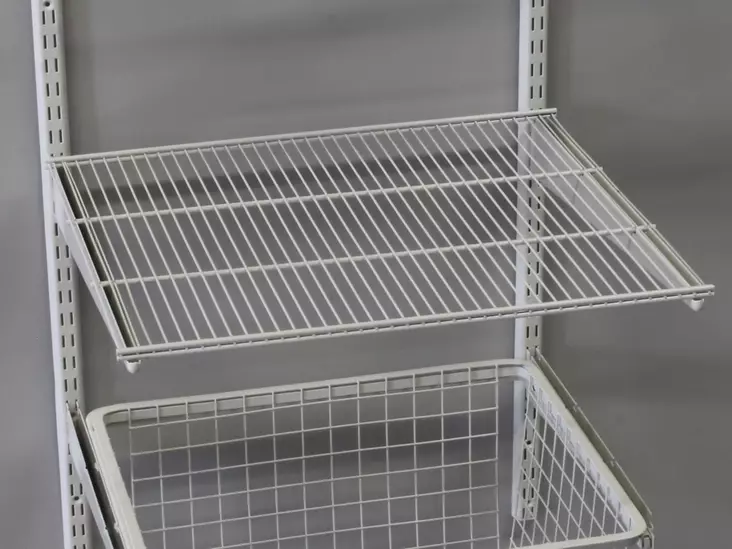 Pisla Wall-U ritilä 305x560mm teräs valkoinen - Hyllykiskot ja kannakkeet - 0002483 - 1