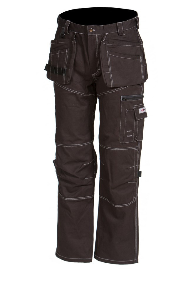 Priha Riipputaskuhousut puuvilla musta 48 - Työhousut - 0014793 - 1