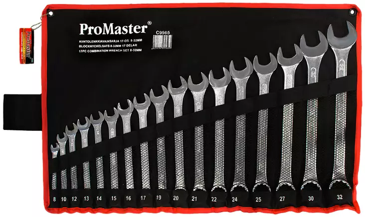 Promaster kiintolenkkiavainsarja 17-os. 8-32mm - Kiintolenkkiavaimet ja sarjat - 0005783 - 1